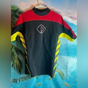 Protek System Red and Black Cycling Jersey size medium